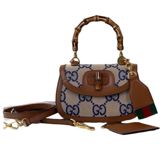 Gucci Bamboo 1947 crystals mini bag front view